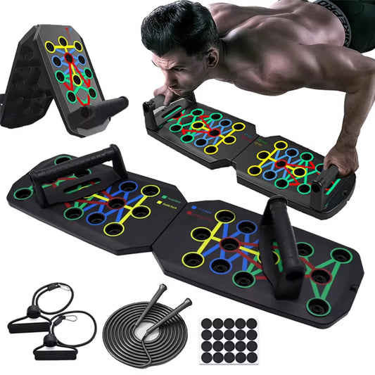 Ultimate Foldable Push-Up Board: Portable Multifunctional Fitness Equipment for Chest, Abs, Arms, and Back Training