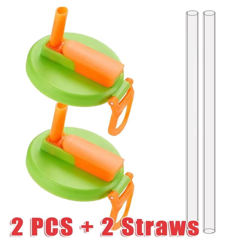 2PCS Silicone Soda Can Covers - Reusable Sealed Beverage Lids with Straw Opening