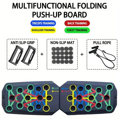 Ultimate Foldable Push-Up Board: Portable Multifunctional Fitness Equipment for Chest, Abs, Arms, and Back Training