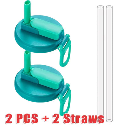 2PCS Silicone Soda Can Covers - Reusable Sealed Beverage Lids with Straw Opening