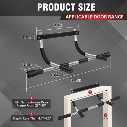 Adjustable Door Frame Pull-Up Bar for Home Gym & Fitness Training