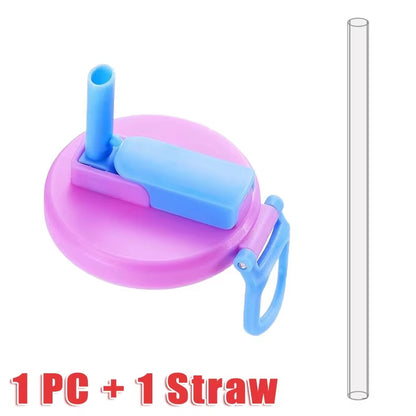 2PCS Silicone Soda Can Covers - Reusable Sealed Beverage Lids with Straw Opening