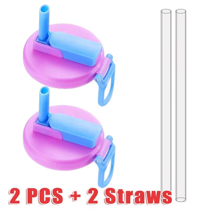 2PCS Silicone Soda Can Covers - Reusable Sealed Beverage Lids with Straw Opening